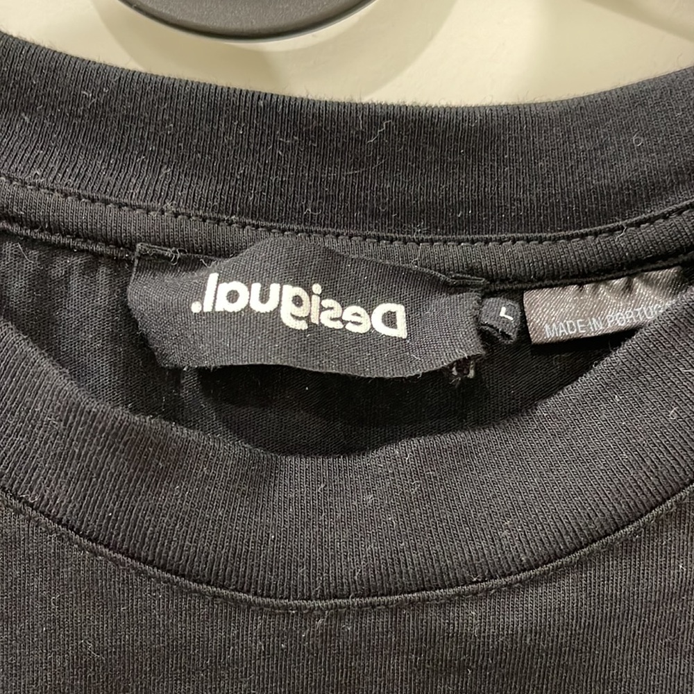 Desigual T-shirt hearts 100% cotton Size Large - Picture 9 of 10